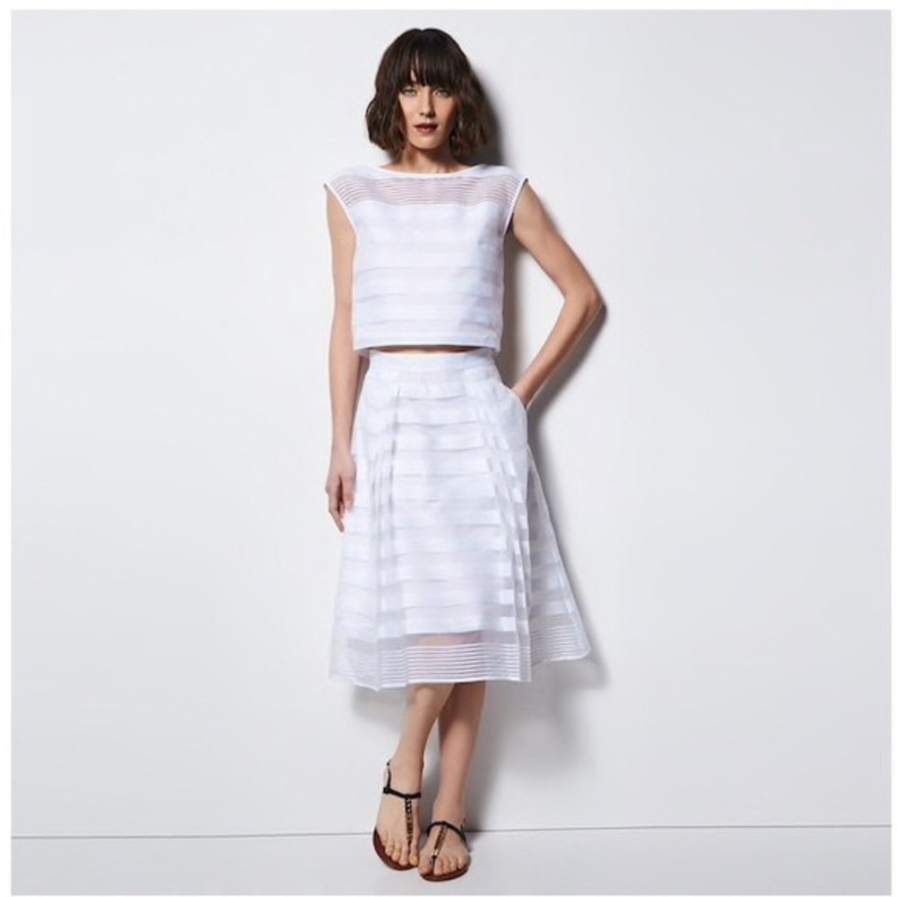 NWOT Milly DesigNation Capri Organza Crop Top